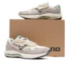 MIZUNO Wave Rider B «Light Beige Dark Grey Mint Green»