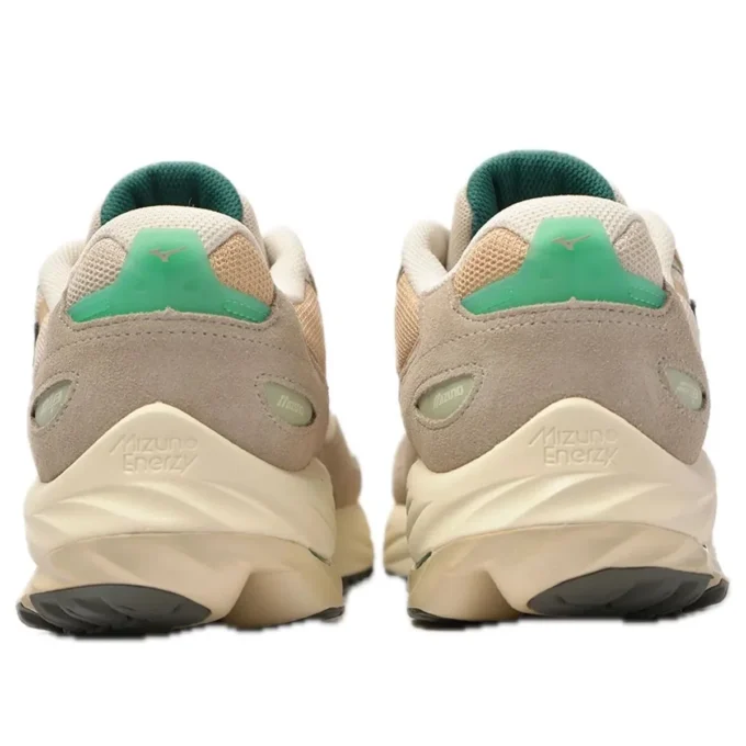 MIZUNO Wave Rider B «Light Beige Dark Grey Mint Green»